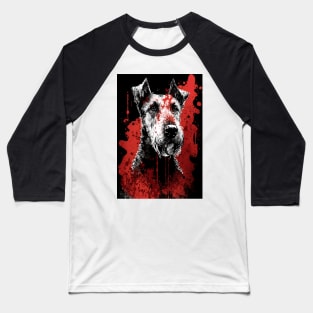 Airedale Terrier Portrait Baseball T-Shirt